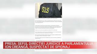 PRESA ȘEFUL DIRECȚIEI JURIDICE A PARLAMENTULUI ION CREANGĂ SUSPECTAT DE SPIONAJ [upl. by Navillus650]