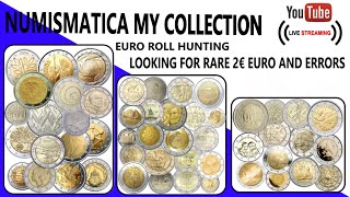 Numismatica my Collection Live  2€ Euro Coin Roll Hunting  a caccia di 2€ [upl. by Adnahsar380]