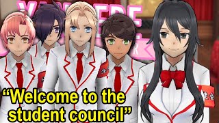 WE JOINED THE STUDENT COUNCIL  Yandere Simulator Amazing mod [upl. by Kcirdorb]