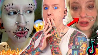 FORCED PIERCING Ends In DISASTER  New TikTok Piercing Fails 26  Roly [upl. by Nosreve422]