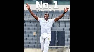 Kagiso Rabada No 1 Test Bowler cricketkagisorabadasouthafricayoutubeshortsviral [upl. by Ameluz855]