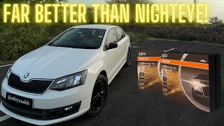 OSRAM LED HEADLIGHT BULBS FOR SKODA RAPIDVENTOPOLO  Drive with Aditya [upl. by Dare]