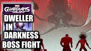 Marvels Guardians of the Galaxy  DwellerinDarkness Boss Fight  First Boss Fight [upl. by Serene]