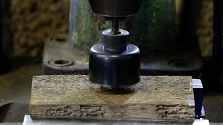 Hole Saw vs Wood How Well Does It Drill [upl. by Wobniar31]