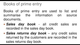 Book of Prime Entry Sales day Book amp Sales Return Book [upl. by Juta]