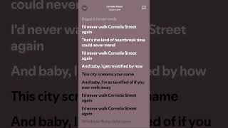 Cornelia Street  Taylor Swift [upl. by Llertak]