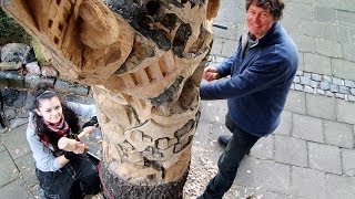 1100JahrFeier Staffelbaum im Kasseler Rathaus aufgestellt [upl. by Ahsar]