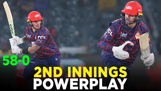 2nd Innings Powerplay  Karachi Kings vs Islamabad United  Match 15  HBL PSL 9  M2A1A [upl. by Aznerol]