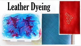 techniqueLeather dyeing technique  Leather craft [upl. by Solita]