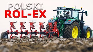 ROLEX – Polski pług 41 w ORCE z JOHN DEERE 6R 185 [upl. by Emawk]