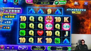 Luckyland Slots 1000 dollar buy in various wins and losses [upl. by Colt]