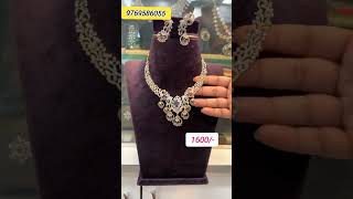 Silver Polish designer set with full diamonds finishing unique look for order 9769586055 [upl. by Moira]