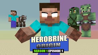 Herobrine Origin season 1 Episode 1  THE BEGINNING  Minecraft animation [upl. by Elylrac]