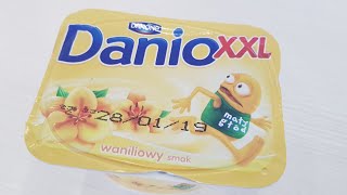 Danone Danio XXL waniliowy smak Opening [upl. by Pia]