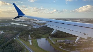 United Airlines Boeing 737 MAX 9 landing in Orlando International Airport MCO [upl. by Annovad]