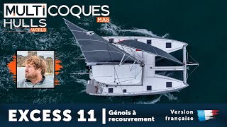 Excess 11 Catamaran  Génois à recouvrement  Multicoques Mag [upl. by Tremann]