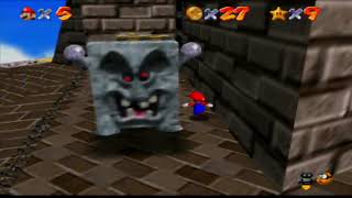 Super Mario 64  Course 2  WHOMPS FORTRESS  RED COINS ON THE FLOATING ISLE N64 [upl. by Sang]