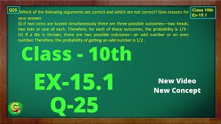 Ex 151 Q25 Class10  Probability  Exercise 151  Class10 Math  Class10 Ex 151 Q25  Green Board [upl. by Sowell]