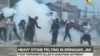 Stonepelters attack security forces in Srinagar JampK [upl. by Monaco608]