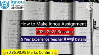 ignou assignment kaise banaye 20242025  How to make ignou handwritten assignment 20242025 [upl. by Oyek307]