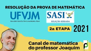 SASI UFVJM 2021  2a ETAPA QUESTÃO 24 [upl. by Frum913]