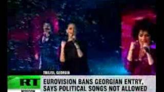 Georgias Putin song banned from Eurovision [upl. by Nwahsel978]