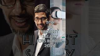 Top 10 Highest Salary Jobs in india 2024  Top 10 Jobs in india  How to get a job  Highest salary😍 [upl. by Anniram]