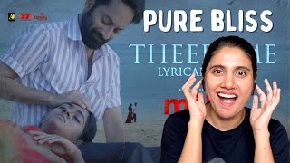 Theerame Lyrical Video REACTION  Malik  KS Chithra Sooraj Santhosh  Ashmita Reacts [upl. by Denn]