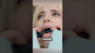 Woman wakes up with a black stick in her mouthshorts [upl. by Leis]