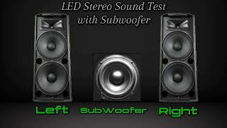 LED TV Stereo Sound Test with subwoofer by Adeeb [upl. by Aitnohs]