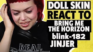 Bring Me The Horizon blink182 Jinjer–Doll Skin React To New Songs [upl. by Olrac]