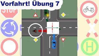 Vorfahrt durch Verkehrszeichen  VORFAHRT ÜBEN  Vorfahrtstraining Übung 7 [upl. by Annaili284]