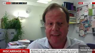 Prof Jan Brosens talks to Sky News about his new miscarriage treatment breakthrough [upl. by Martella538]