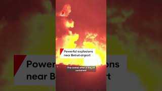 Powerful explosions near Beirut airport [upl. by Maxy485]