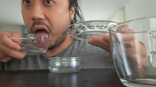 ASMR WATER PLATE LICK BOWL LICK FINGER LICK amp WATER DRINKING [upl. by Oeflein]