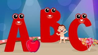 Phonics Song A for Apple Phonics Sounds of Alphabet A to Z  abc song  nursery rhymes  kids song [upl. by Ennair435]