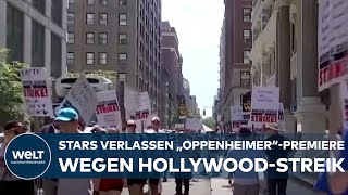 STREIK IN HOLLYWOOD Schauspielerinnen und Schauspieler legen ihre Arbeit nieder [upl. by Melvin]