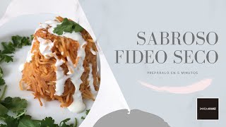 Sabroso Fideo Seco Prepáralo en 5 Minutos  DANIELA ALVAREZ [upl. by Eninnaj]