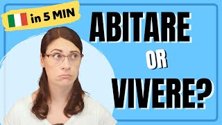 How to use correctly ABITARE and VIVERE in Italian  Italiano in 5 minuti  Learn Italian 🇮🇹 [upl. by Eolanda358]