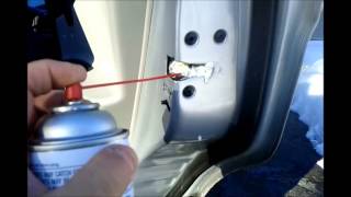 2009 Hyundai Accent grease and lube all latches [upl. by Hilbert]