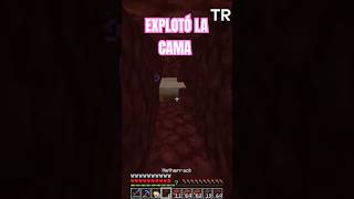 EXPLOTÓ LA CAMA EN EL NETHER minecraft shorts [upl. by Carole]