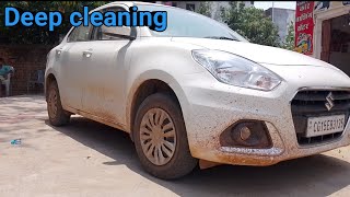 Swift Dzire deep cleaning only 1500 carcleaning carwash foamwash [upl. by Secnarf312]