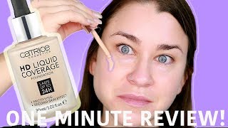 CATRICE HD LIQUID COVERAGE FOUNDATION  One Minute Review  Beauty Banter [upl. by Cormick577]