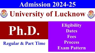 LU PhD Admission 2024 aktu phd form phd entrance exam phd admission 2024 aktu phd admission [upl. by Suirradal]