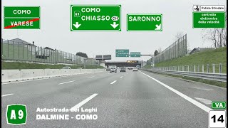 A4A8A9  Autostrada Serenissima dei Laghi  DALMINE  COMO [upl. by Anitroc645]