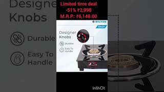 MILTON Premium 3 Burner gas stove link in description trending best kitchen new ad cook ad [upl. by Tifanie]