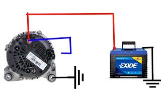 How to wiring Car Alternator Diagram [upl. by Odlaniger]