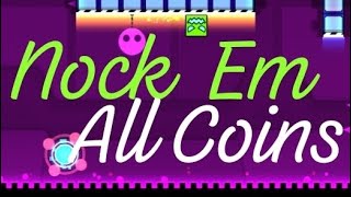 Geometry Dash SubZero Nock Em All Coins Robtop Blogxe GD XD [upl. by Hibbert]