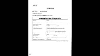 IELTS Listening Test Accommodation Form Rental Properties [upl. by Corina]