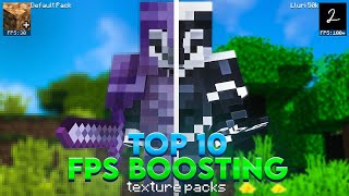 Top 10 BEST FPS Boosting Texture Packs  120 [upl. by Gusba]